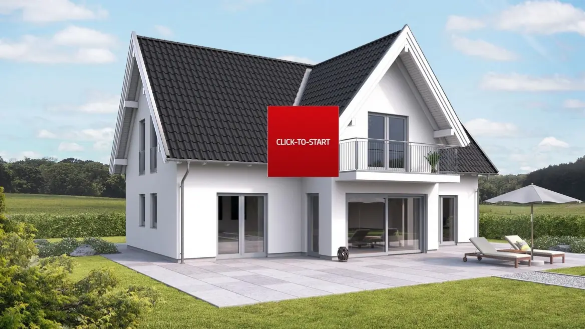 Rodinný dom s oknami – náhľad 3D konfigurátora