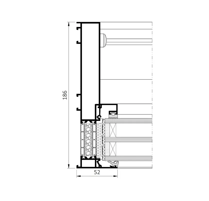 ALUPROF MB-82HS – rez profilom