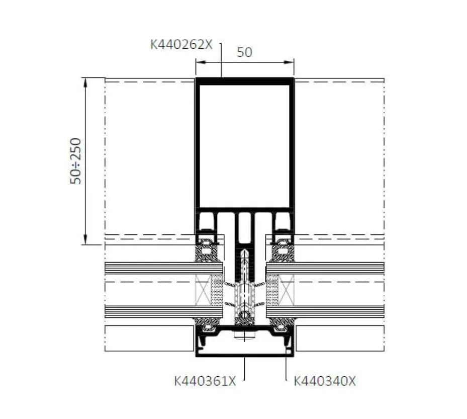 ALUPROF MB-MT50N – rez profilom